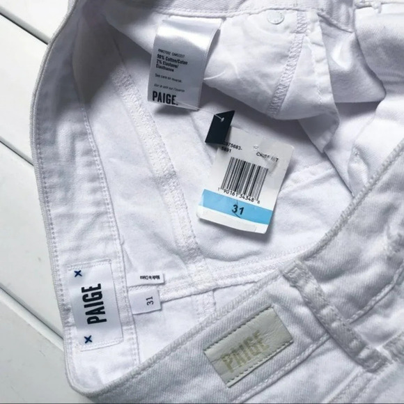 PAIGE Afia Denim Mini Skirt in Crisp White 31 NWT - Picture 8 of 8